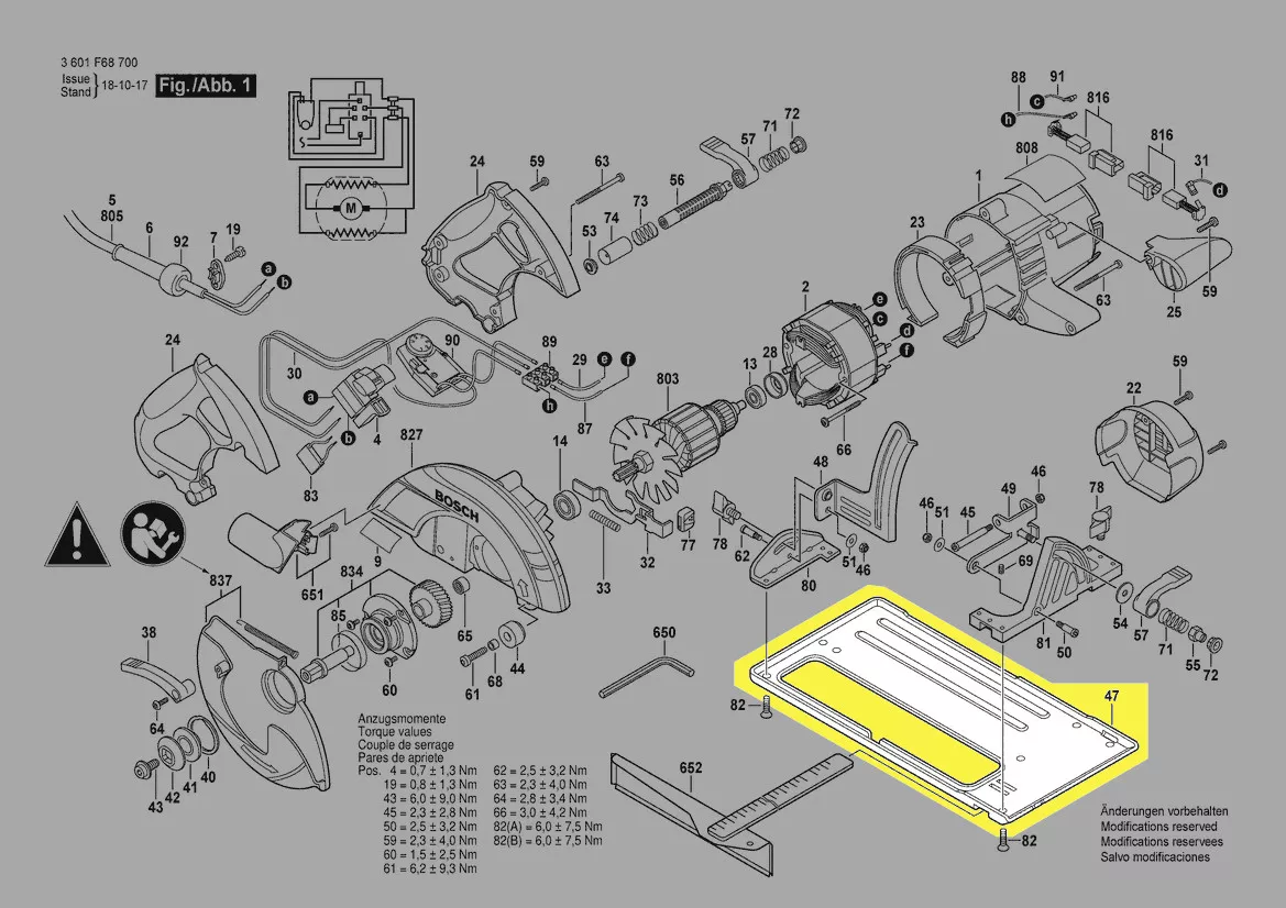 Plaque de base réf. 2 610 922 569 Bosch